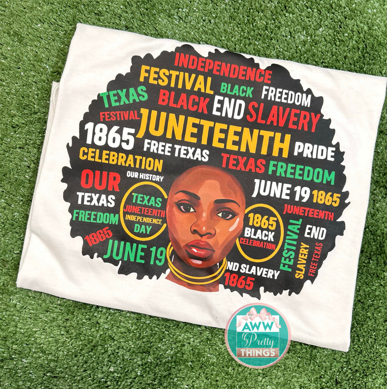 Afro Juneteenth Lady Shirt