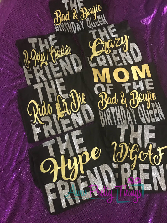 Birthday Gang Shirts Birthday Shirts for Friends Describing Friends Shirts Birthday Crew Birthday Group Shirts Squad Goals Group Shirts