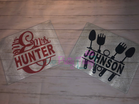 Personalized Glass Cutting Board