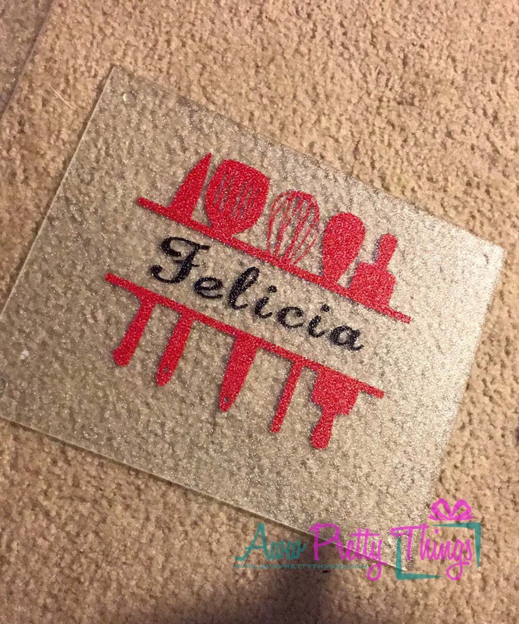 Personalized Glass Cutting Board