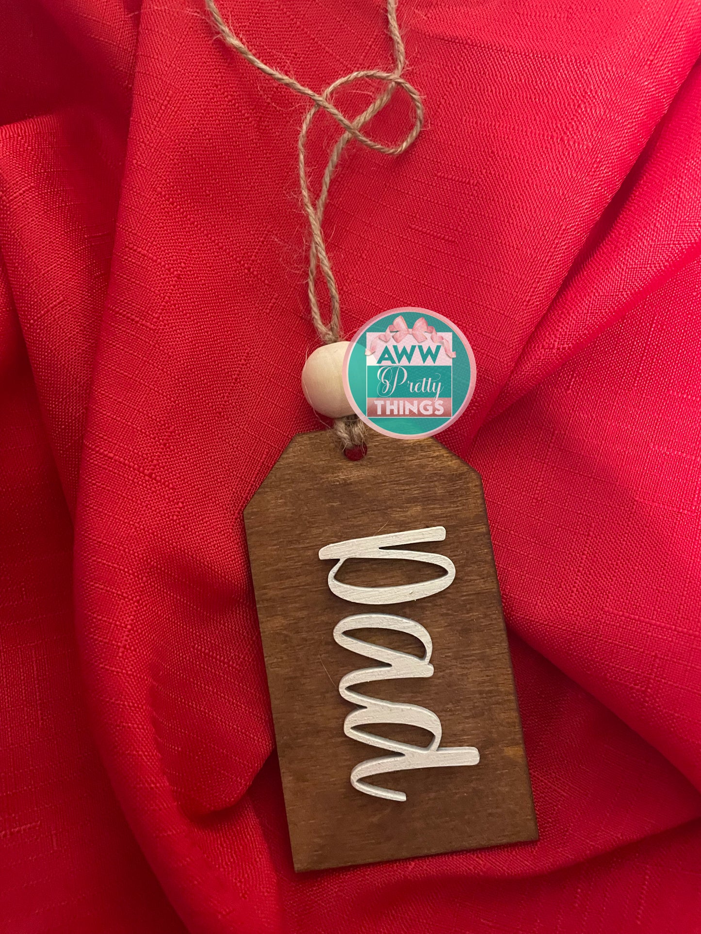 Personalized  3D Stocking Tag