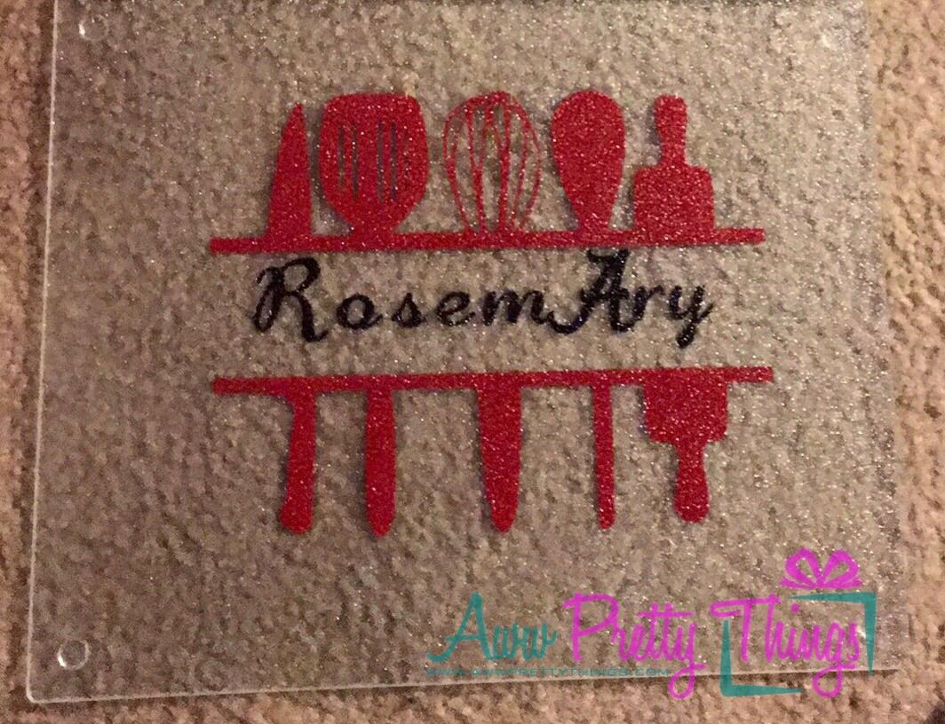 Personalized Glass Cutting Board